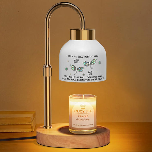 Dragonfly My Mind My Heart My Soul - Personalized Custom Candle Warmer Lamp