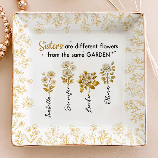 Different Flowers  - Personalized Custom Jewelry Dish