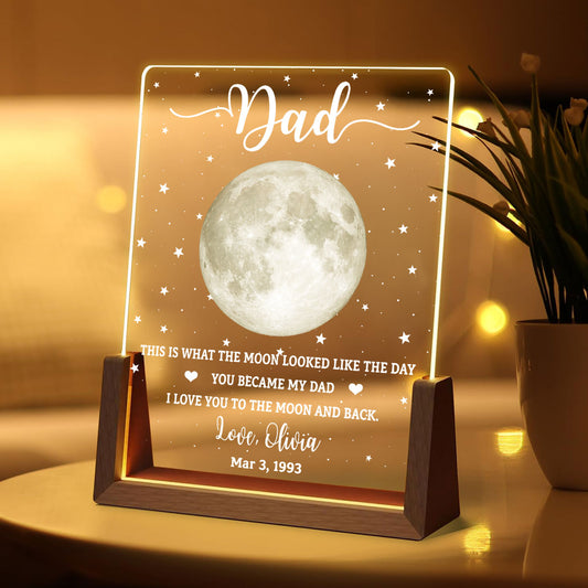 This Is What The Moon Looked Like - Personalized Custom Night Light