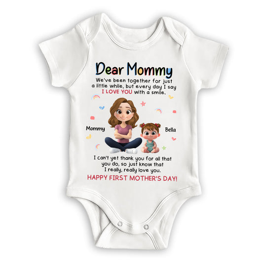 I Love You With A Smile - Personalized Custom Baby Onesie