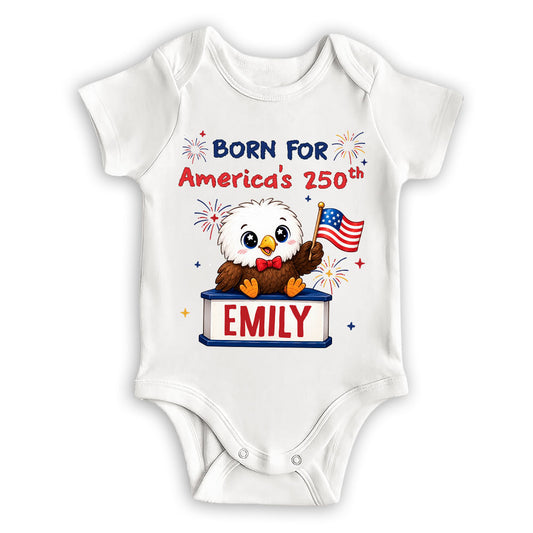 Born For America 250 - Personalized Custom Baby Onesie