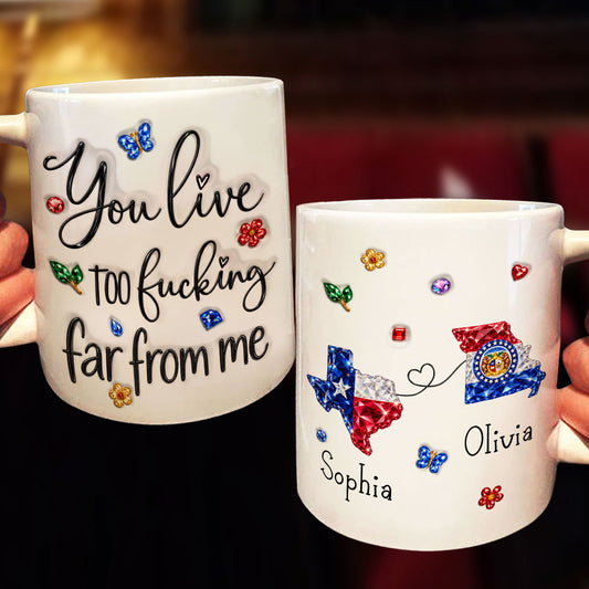 Long Distance Besties - Personalized Mug