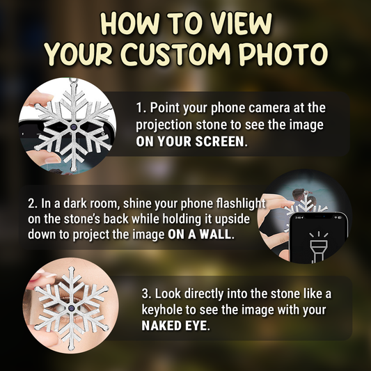 Memory Photo Projection Our Loving Memory - Personalized Custom Photo Snowflake Projection Orn ...