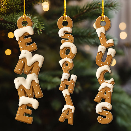 Wood Letter - Personalized Custom 3D Effect Wood Ornament
