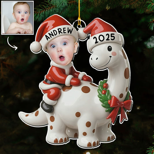 Dinosaur Christmas - Personalized Custom Acrylic Ornament