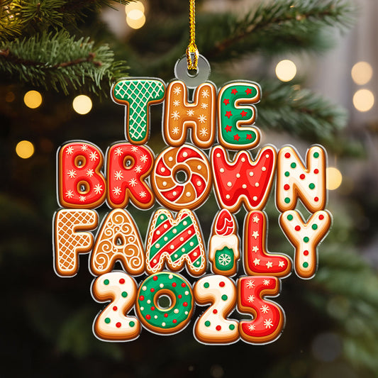 Family Letter - Personalized Custom Acrylic Ornament