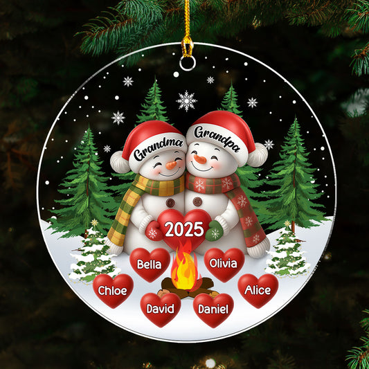 Grandma Grandpa Grandkids - Personalized Custom Acrylic Ornament