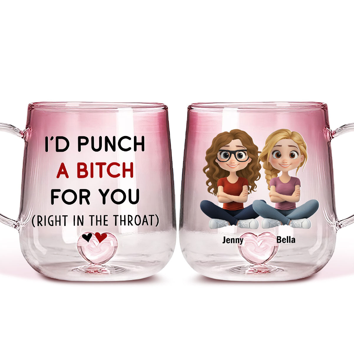 Pink Gradient Glass Mug
