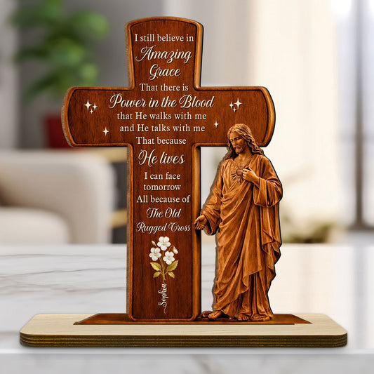 You Make The World Better - Personalized Custom 2-Layer Wood Plaque With Flat Base