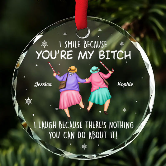 Bad Decisions Club - Personalized Custom Glass Ornament
