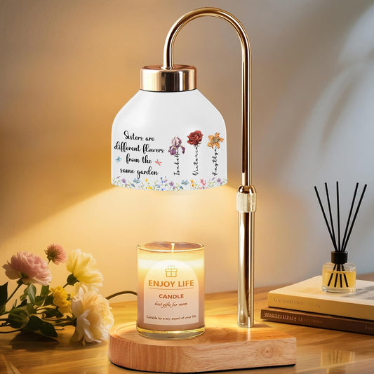 Sisters Are Different Flowers From The Same Garden - Personalized Custom Candle Warmer Lamp