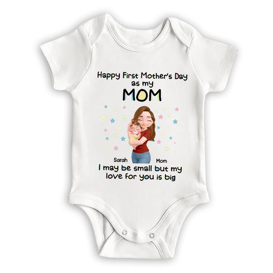 First Mother Day With Baby - Personalized Custom Baby Onesie