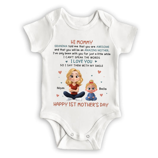 Grandma Told Me - Personalized Custom Baby Onesie