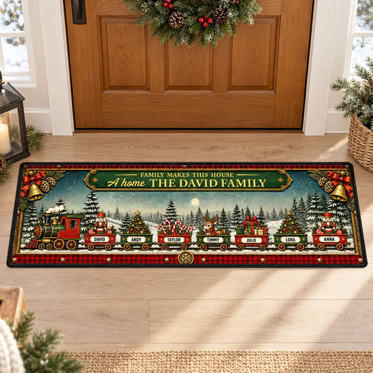 Christmas Family Journey - Personalized Runner Rug
