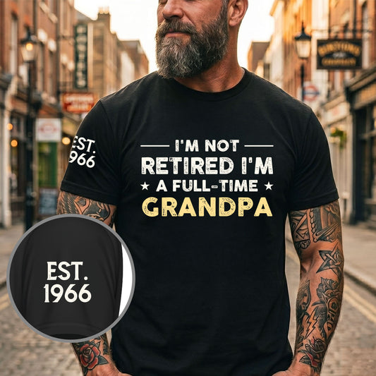 I Am Not Retired - Personalized Custom Shirt With Design On Sleeve
