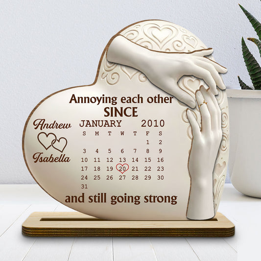 A Love To Remember - Personalized Custom 2-Layer Wood Plaque With Flat Base
