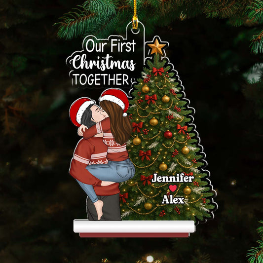 Love Under The Christmas - Personalized Custom Acrylic Ornament