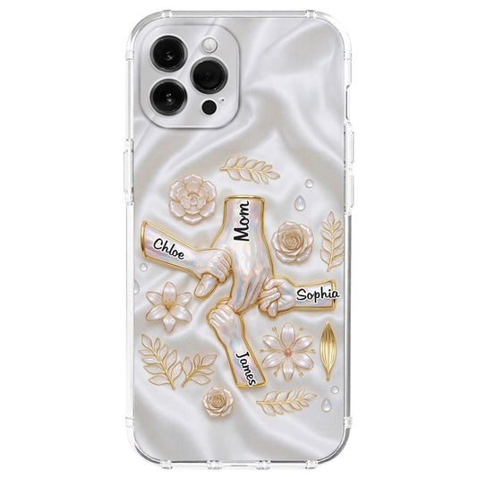 Holding Hands Family - Personalized Custom 3D Inflated Effect Phone Case