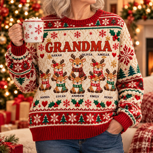 Reindeer Crew - Personalized All-Over-Print Sweatshirt
