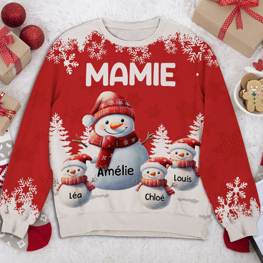 Mes Personnes Préférées M'appellent Mamie - Sweatshirt Personnalisée Avec Impression Intégrale